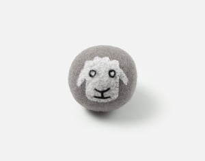 QE Home Embroidered 100% Wool Dryer Ball in Sherman, Grey