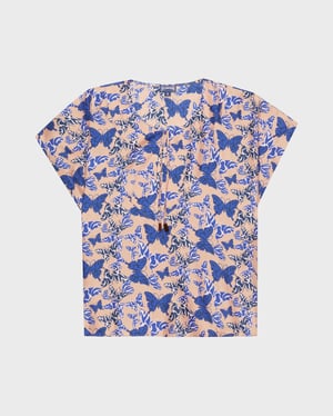 Vilebrequin - Women Silk Shirt Disco Disco Butterflly - Shirt - Fritz - Pink - Size S