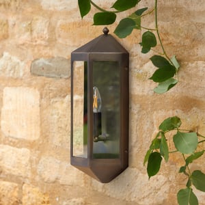 Cromer IP44 exterior wall light in antique bronze