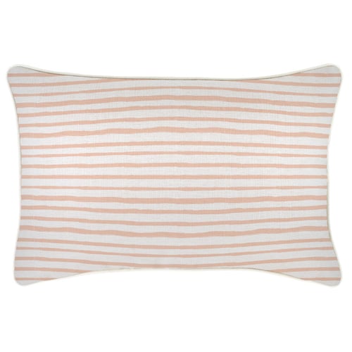 Cushion Cover-With Piping-Paint Stripes Blush-35cm x 50cm