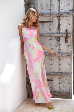 Party Pop Maxi Dress Pink