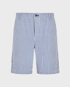 Vilebrequin - Men Chino Bermuda Ultra-light Seersucker - Bermuda - Ponche - Blue - Size 42