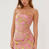 Party Location Strapless Mini Dress Pink