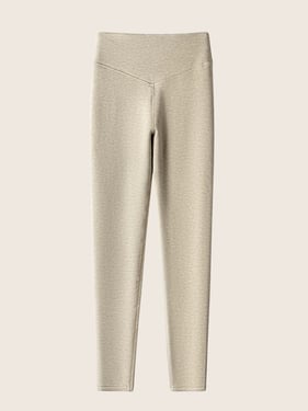 Cashmere & Silk Blend Invisible Thermal Leggings - Khaki / XXL