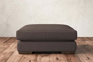nkuku Guddu Large Dining Footstool | Make To Order | Recycled Cotton Mocha | No Colour