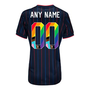 Women's Nike USMNT 2025 Pride Personalized Heartbeat Away Stadium Jersey / XL
