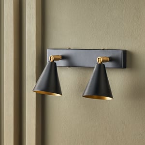 Crick double spotlight in black