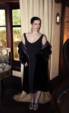 Nyra Midi Dress (Chocolate) - US 0