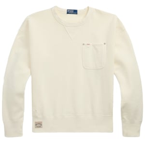 Polo Ralph Lauren Vintage Fit Fleece Pocket Sweatshirt Deckwash White