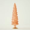 Pine Tree Glass Christmas Ornament - Brown
