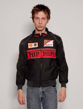 Black Ferrari Racing Jacket