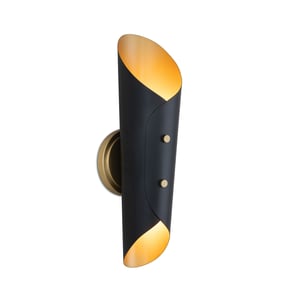 Vest Blackened & Natural Brass Sconce