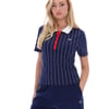 Bai Fitted BB1 Pinstripe Polo - L