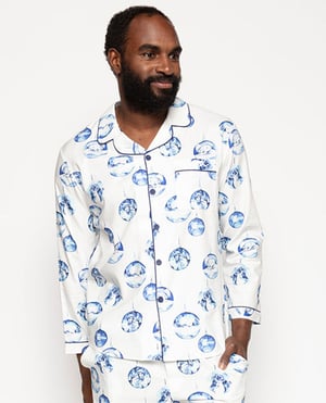 Riley Mens Bauble Print Pyjama Top - XL