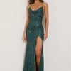 Perfect Attraction Sequin Maxi Dress Forest Green