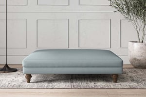 nkuku Deni Dining Footstool | Make To Order | Grand | Recycled Cotton Horizon