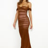 Compliments Maxi Dress Brown