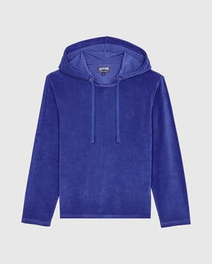 Vilebrequin - Men Terry Long-sleeves Hooded T-shirt - Tee Shirt - Therapy - Blue - Size XXL