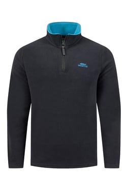 Weird Fish Gene 1/4 Zip Microfleece Black Size XL