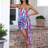 Happiness Always Strapless Mini Dress Blue