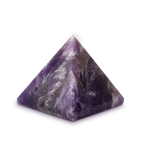 Jeulia "Clarity of Mind" Natural Amethyst Pyramid Crystal Carving
