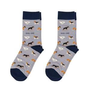 Purple Dog Pet Pair Bamboo Sock Set | UK Adult 4-7 & 7-11
