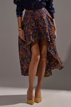 AKIRA Star Of The Night Brocade Midi Skirt | Size 1X