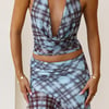 Chase The Night Halter Top Blue