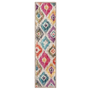 Painted Ikat Eco-Washable Runner - 75x300cm