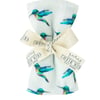 Face Cloth Hummingbird Print - White