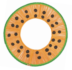 Lilo Handwoven Iraca Placemats – Tropical Fruit Collection - Papaya