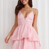 Lively Atmosphere Bubble Mini Dress Pink