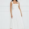 Luxe Serene Midi Dress White