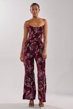 AKIRA In Your Dreams Velvet Jumpsuit | Size 1X