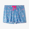 Women's Patterned Polyknit Dragonflies Pajama Shorts