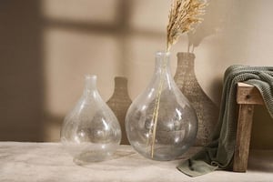 nkuku Payag Recycled Glass Vase | Vases & Planters | Small | Clear