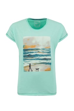 Weird Fish Walking Club Front Print Graphic T-Shirt Apple Mint Size 20