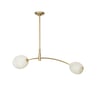 Artemis Natural Brass Double Pendant