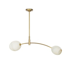 Artemis Natural Brass Double Pendant