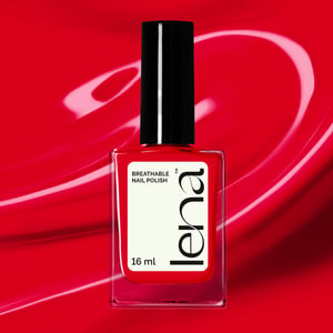 LENA Breathable & Water-Permeable Halal Nail Polish - Red Wedding in Rabat - LE343
