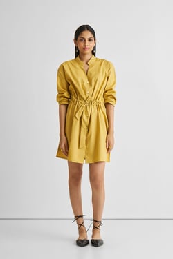 Short Tie Waist Dress in Tuscan Sun - Tuscan Sun / 2XL