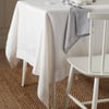 Off White Twill Cotton Linen Tablecloth