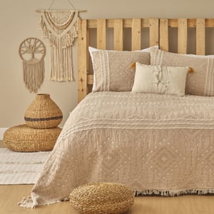 Glorinda Cotton Coverlet with Shams - Beige