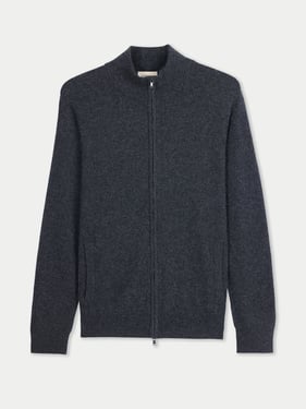 Timeless Full-Zip Cashmere Cardigan - 2XL / charcoal / MK0321-0075