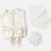 QE Home 3-Piece Silken Serenity Spa Bundle - Snow, White