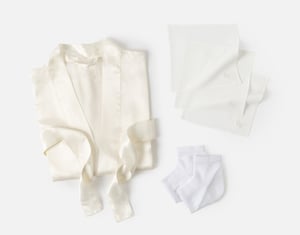 QE Home 3-Piece Silken Serenity Spa Bundle - Snow, White