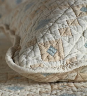 Pippa Patchwork 100% Cotton Quilted Cushion Cover