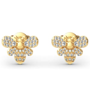 Jeulia Bee Design Sterling Silver Earrings