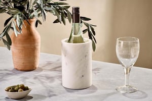 nkuku Duru Marble Wine Cooler | Kitchen & Dining Accessories | One Size | White
