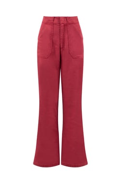Weird Fish Farida Wide Leg Trouser Garnet Size 8